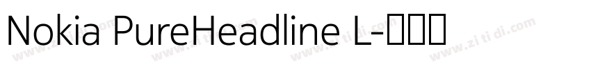 Nokia PureHeadline L字体转换